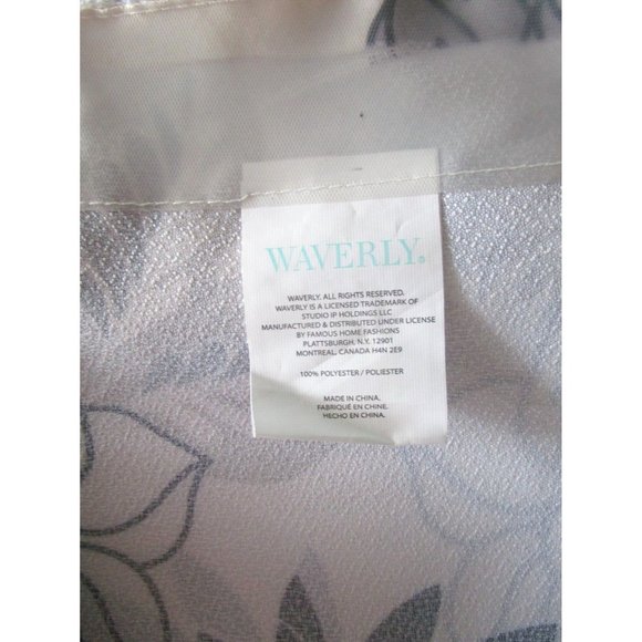 Waverly Shower Curtain - Cheri Grey Charcoal 70"x72" - Floral Fabric Polyester - Picture 4 of 8